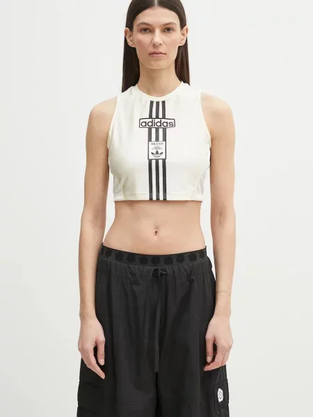 Adidas Originals top Tank Top beżowy