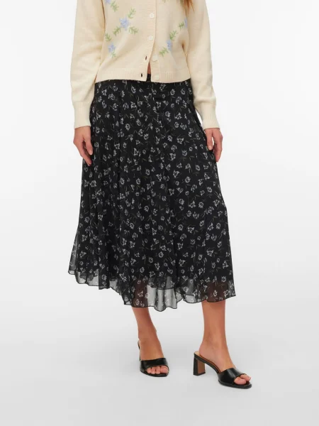 VERO MODA Fustă VMIHANNAH gri / oliv negru