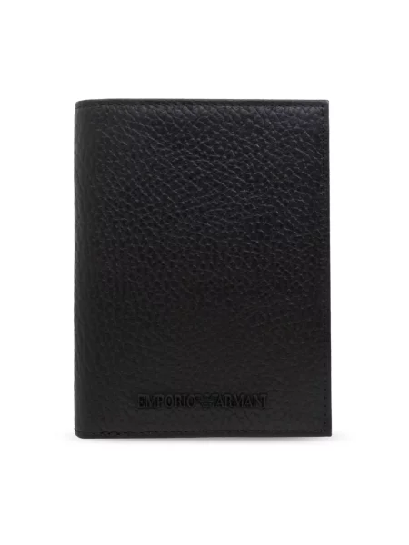 Emporio Armani portfel skórzany czarny