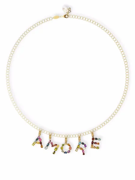 Přívěsek Dolce & Gabbana Rainbow s kamínky žlutý