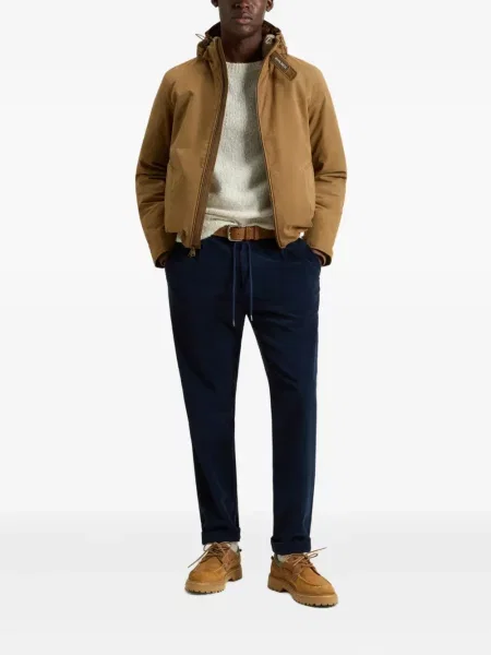 Geacă Woolrich cu glugă maro
