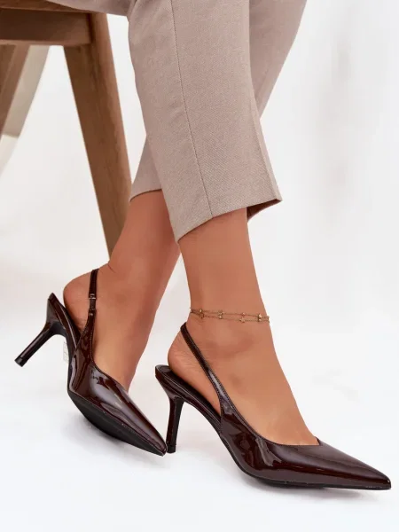 Pantofi cu toc Boto cu toc înalt alb