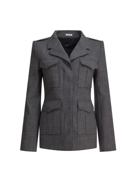 Marynarka Alexander Mcqueen wełniana szara