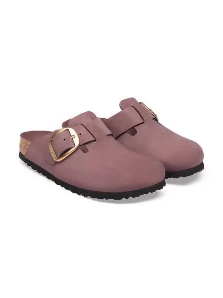 Birkenstock шльопанці мюлі нубукові Boston Big Buckle Nubuck Leather