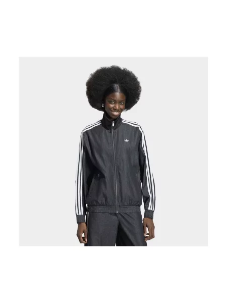 Džínsová bunda Adidas čierna