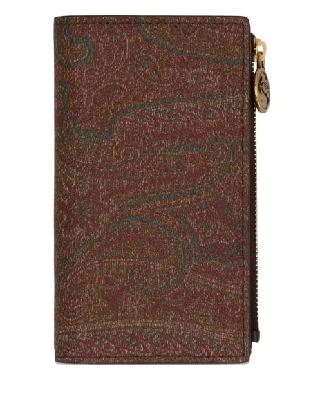 Portofel Etro cu model paisley maro