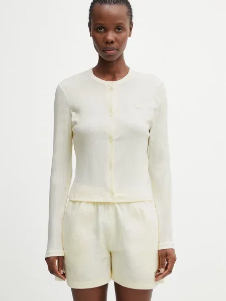 Maison Kitsuné Πλεκτή ζακέτα Ribbed Baby Fox μπεζ