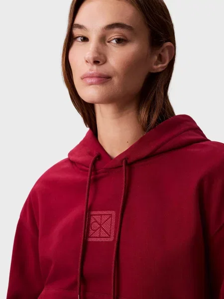 Махрова толстовка Calvin Klein бордова