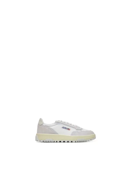 Sneakersy Autry zamszowe z siateczki białe