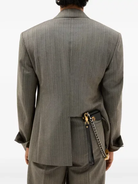 Prugast blejzer Versace dvoredan siva