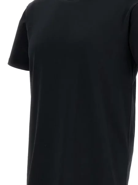 Scurt tricou Rier cu decolteu rotund alb