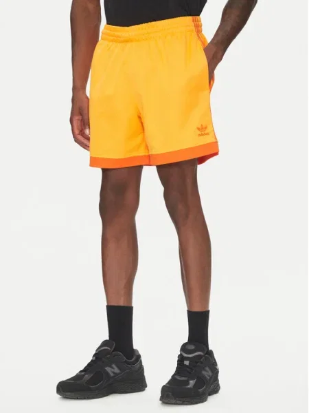 Adidas Спортни шорти Mock Eyelet жълт