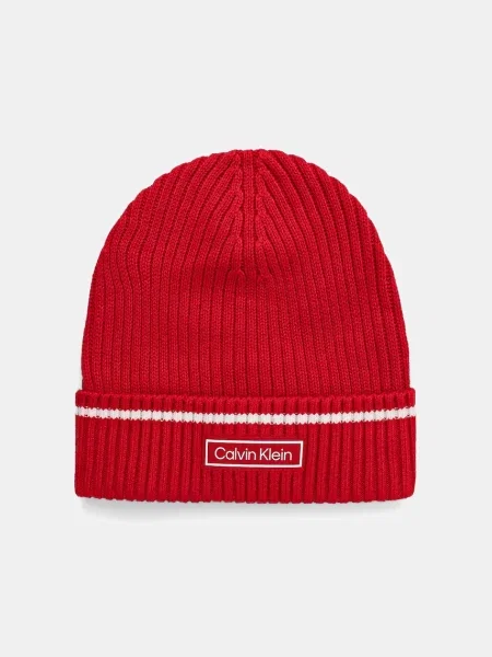 Otroška kapa s primesjo volne Calvin Klein rdeča