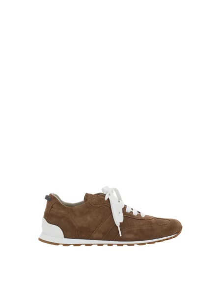 Sneakersy Brunello Cucinelli zamszowe brązowe