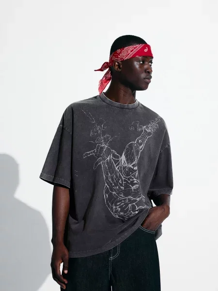 Bershka Tricou metalic / deschis gri