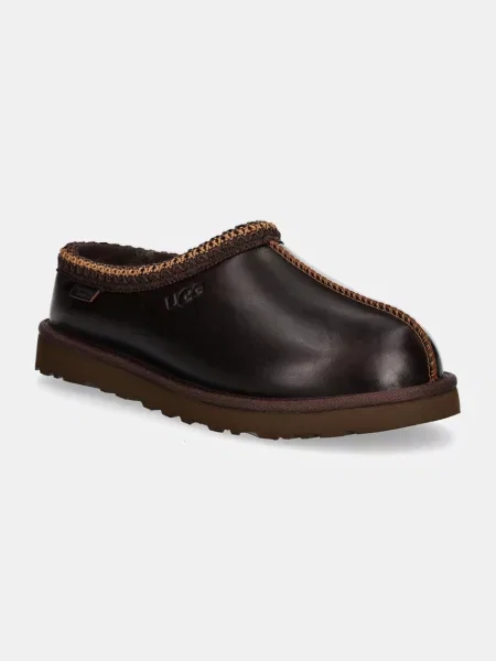 UGG papuci din piele Tasman Lthr Regen maro