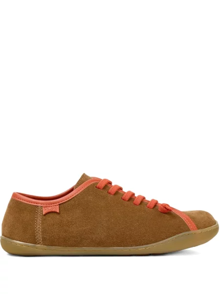 Sneakerși Camper cu șireturi din piele de căprioară maro