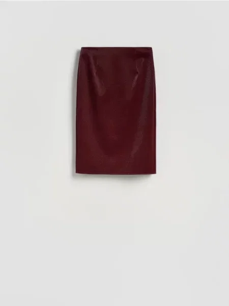 Reserved Fustă din piele ecologică maro