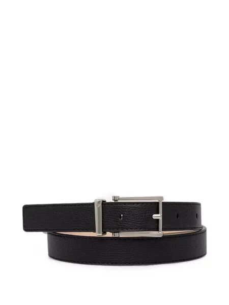 Cu centură curea Emporio Armani din piele cu cataramă negru