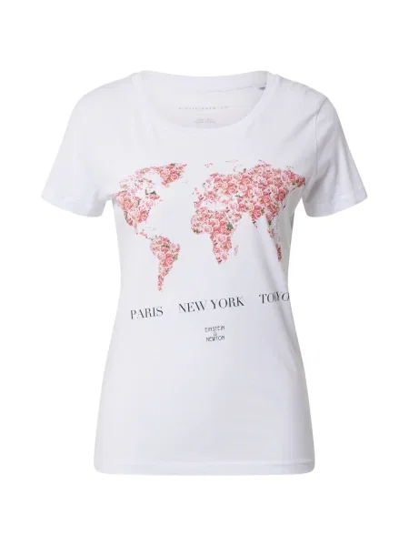 EINSTEIN & NEWTON Tricou World roz / negru alb