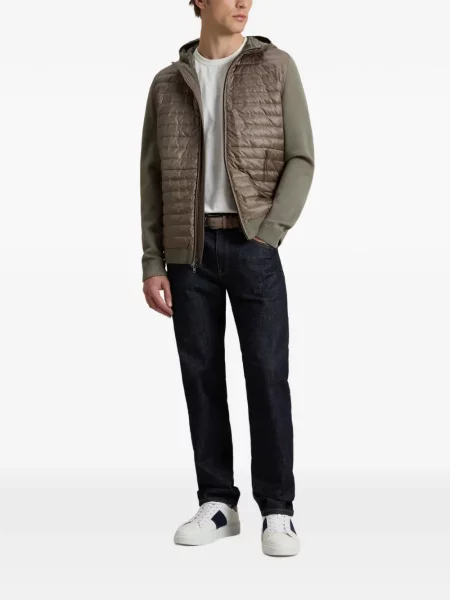 Jachetă cu glugă Woolrich cu glugă maro