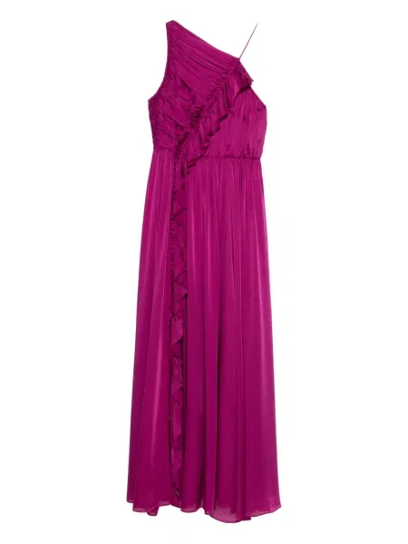 Rochie maxi Ulla Johnson cu volane de costum violet