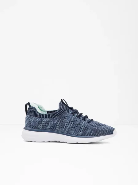 Wygodne sneakersy wsuwane z miękkiego materiału niebieskie