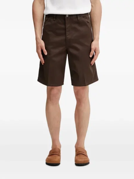 Pantaloni scurți Carhartt Wip cu autograf maro