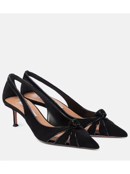 Salonarji Aquazzura iz semiša črna