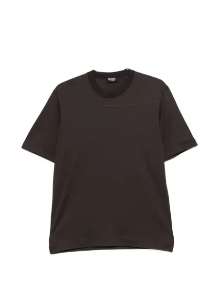 Tricou Zegna cu decolteu rotund maro