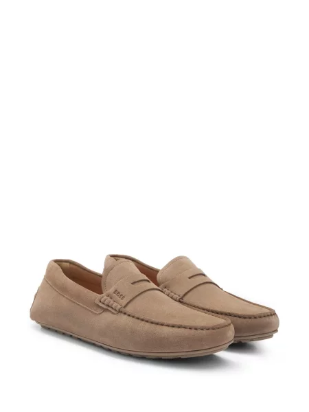 Pantofi loafer Boss din piele de căprioară
