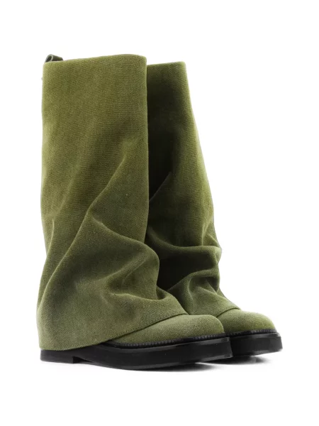 Botine The Attico din canvas verde