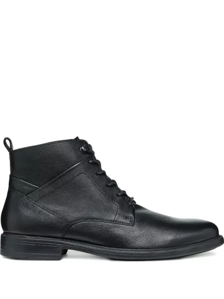 Botine Geox cu șireturi din piele negru