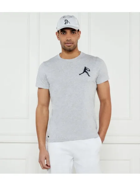 Lacoste Tricou Lacoste Tennis x Novak Djokovic gri