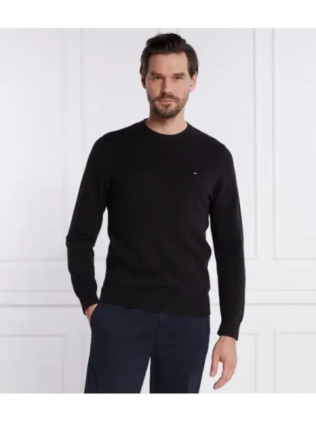 Tommy Hilfiger Pulover CLASSIC CREW negru