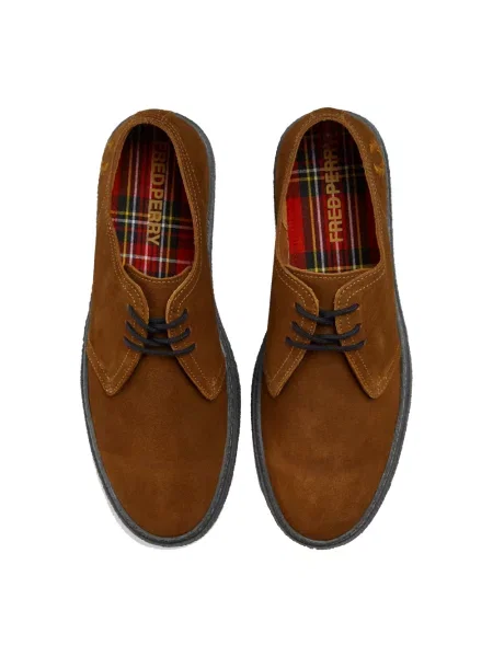 Półbuty Fred Perry zamszowe brązowe