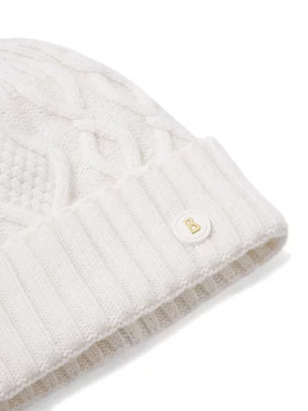 Căciulă Bogner tricotate cu autograf alb