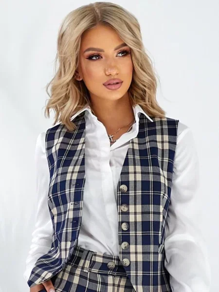 Жилет класичний LadyLike бавовна/поліестер бежевий