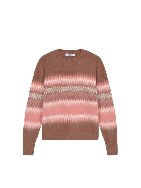 Scalpers Pulover Farisle maro / roz alb
