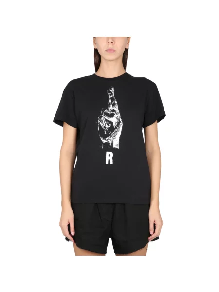 Koszulka Raf Simons z nadrukiem czarna
