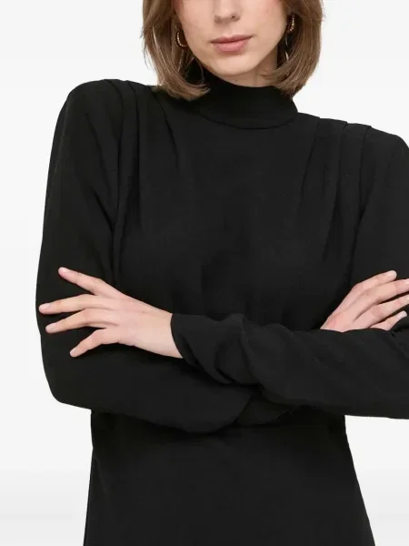 Rochie mini Notes Du Nord plisată de costum negru