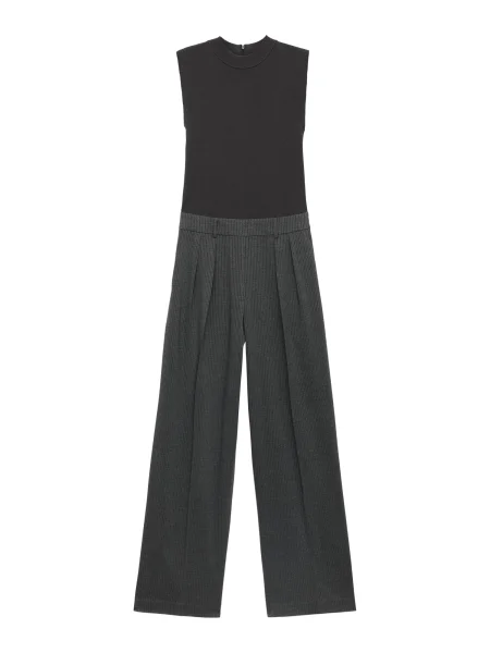 MANGO Kombinezon tamo siva bijela