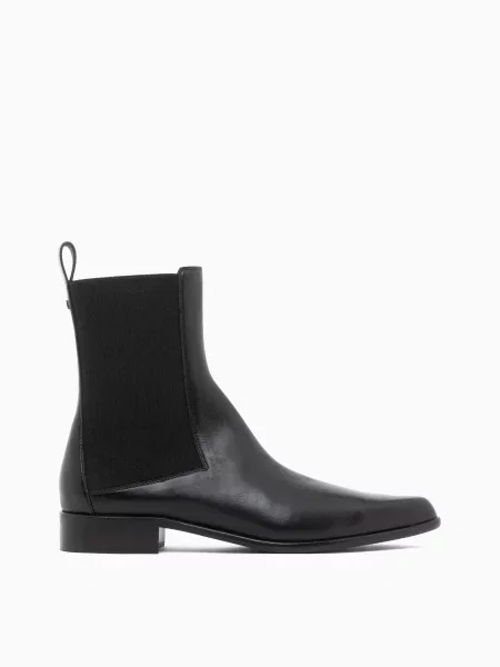 Кожаные ботинки челси Emporio Armani черные