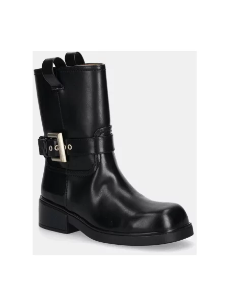 Botki Armani Exchange skórzane czarne