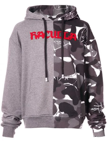 Hanorac cu glugă Haculla cu model camuflaj gri