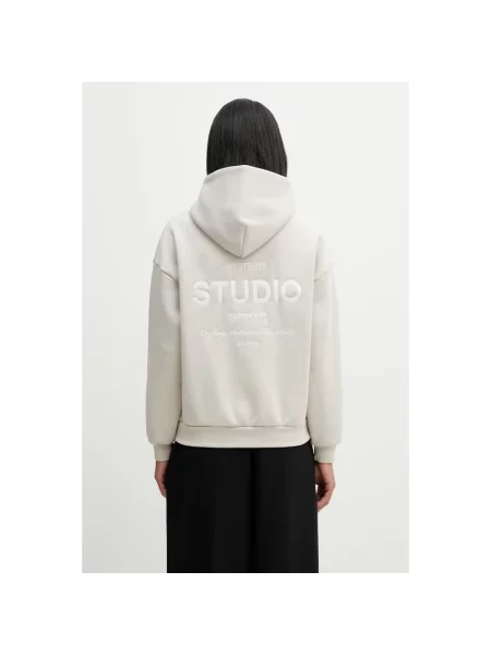 Bluza z kapturem Wrstbhvr beżowa
