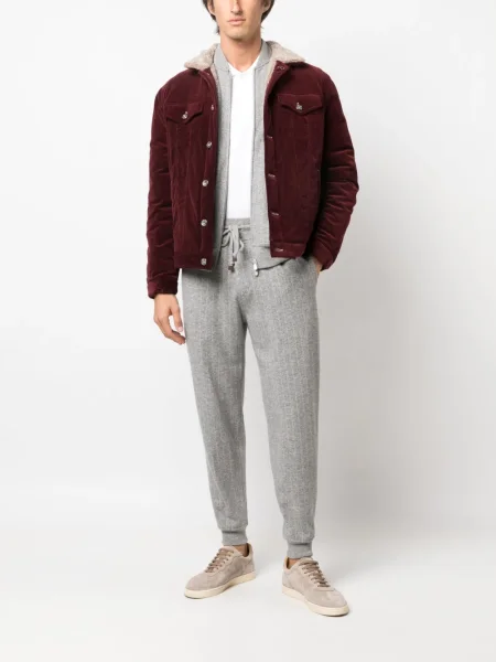 Cardigan Brunello Cucinelli din cașmir gri