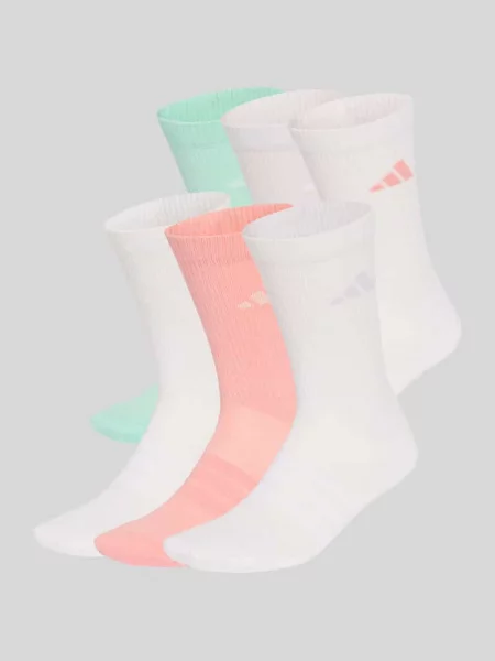Skarpety z mieszanka bawełny w zestaw 6 par Adidas Sportswear białe