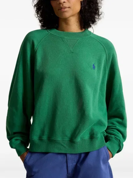 Чорапи Polo Ralph Lauren бродирани на райета зелено