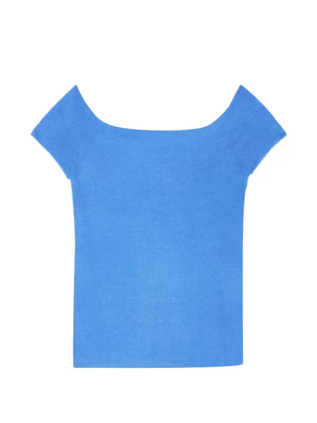 Top Bompard prążkowany niebieski